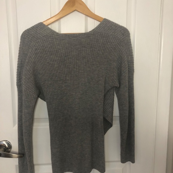 Wrap around sweater with deep V neck swoop - Picture 3 of 3